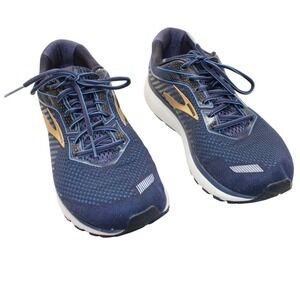 Brooks Ghost 12 Running Shoes Mens 14 Navy Blue Gold DNA LOFT Sneakers